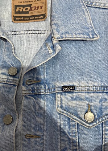 Oversize Düğmeli Mavi Denim Kadın Ceket - Görsel 3