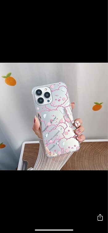 İphone 12 Ayıcık Desenli Aynalı Telefon Kılıfı