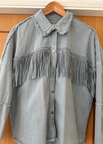 Zara Püsküllü Denim Gömlek - Görsel 4