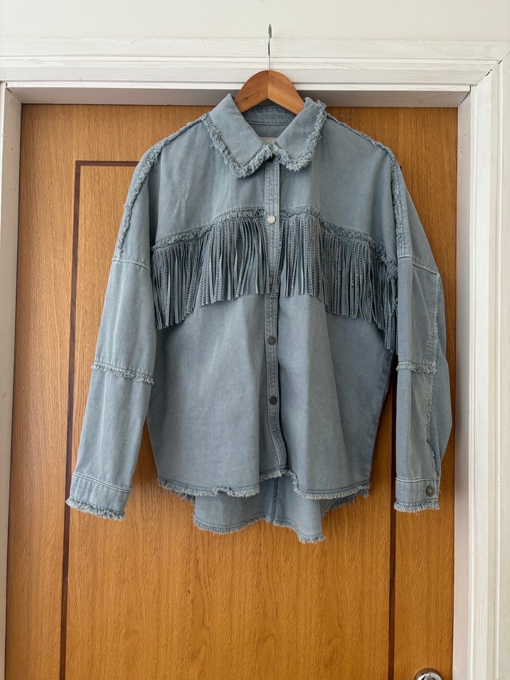 Zara Püsküllü Denim Gömlek - Görsel 2