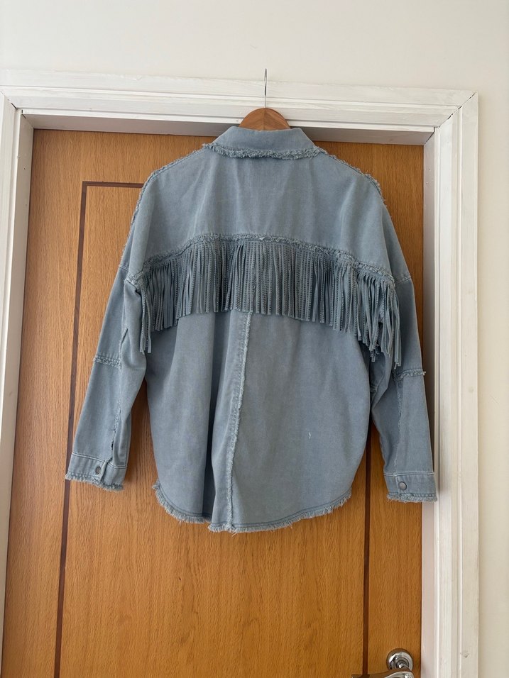 Zara Püsküllü Denim Gömlek - Görsel 3