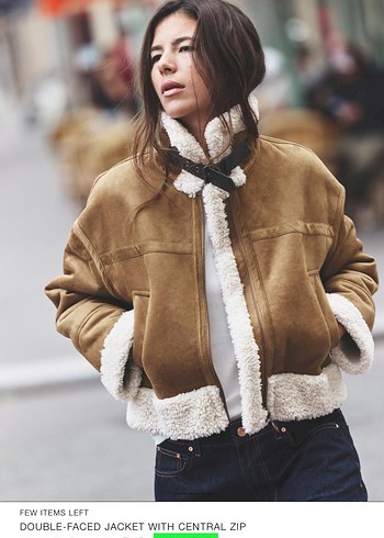 Kürk Detaylı Kahverengi Süet Kadın Ceket - Görsel 6