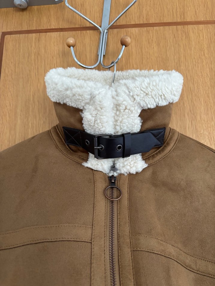 Kürk Detaylı Kahverengi Süet Kadın Ceket - Görsel 5