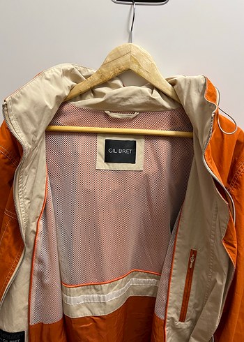 Turuncu Fermuarlı Kadın Midi Ceket - Görsel 11