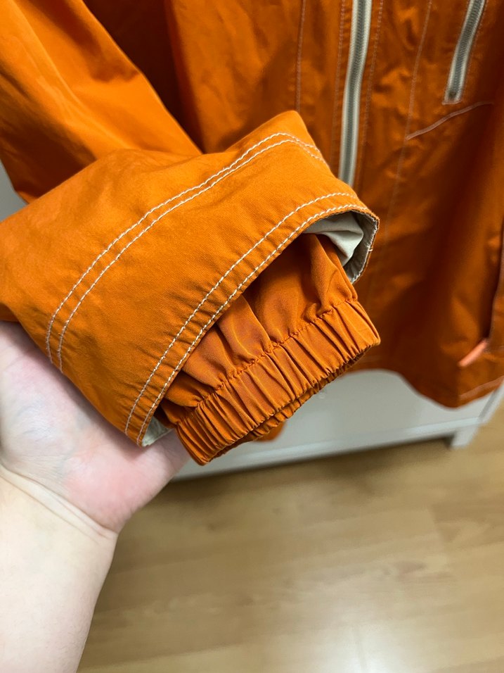 Turuncu Fermuarlı Kadın Midi Ceket - Görsel 3