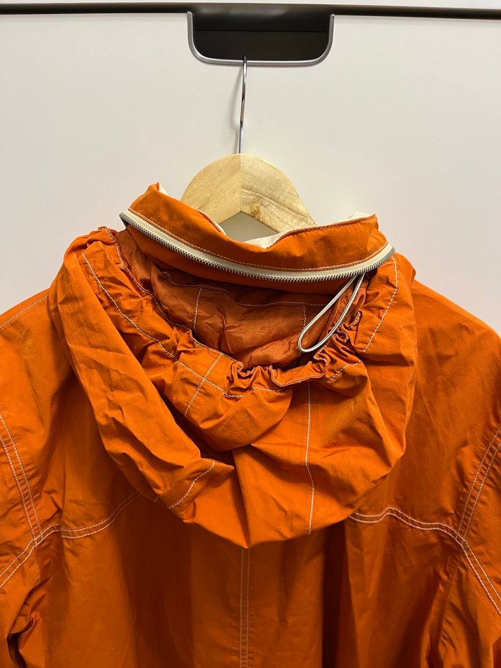 Turuncu Fermuarlı Kadın Midi Ceket - Görsel 5