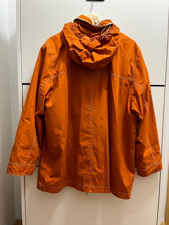 Turuncu Fermuarlı Kadın Midi Ceket - Görsel 4