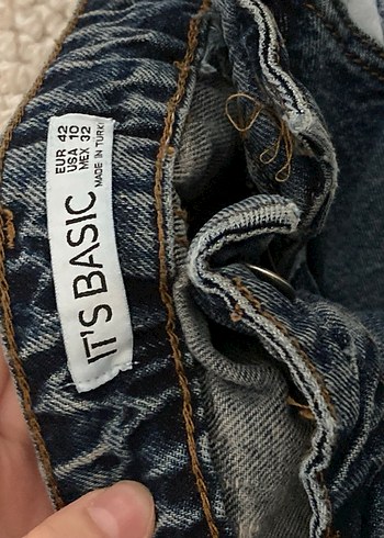 28 Beden Kadın Mavi Denim Regular Fit Pantolon