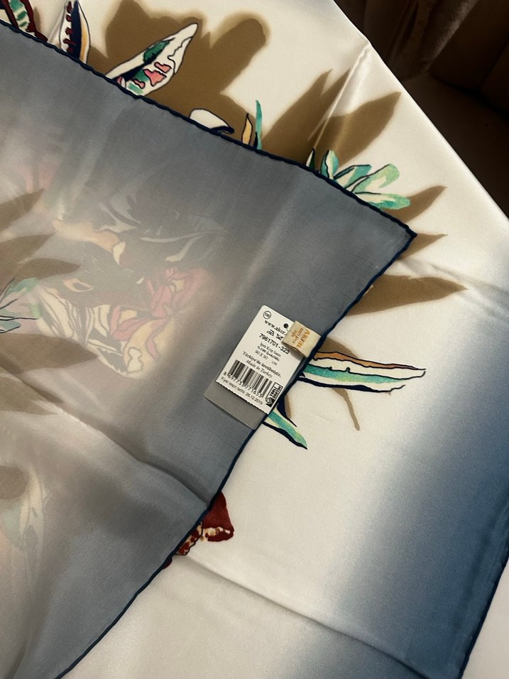 Bohem Çok Renkli ipek  Fular - Görsel 3