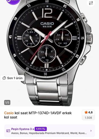 Gri Casio İş Saat - Görsel 4