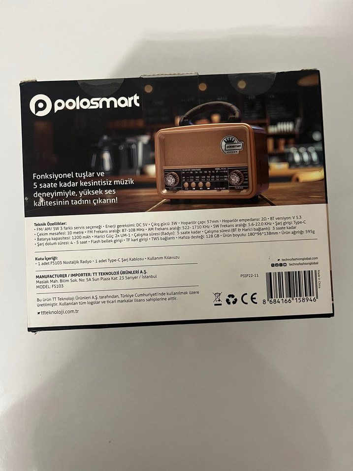 Polosmart FS103 Nostaljik Kahverengi Radyo - Görsel 2