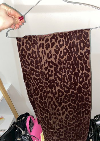 Kahverengi Leopar Desenli pantolon - Görsel 2