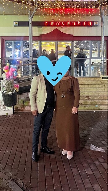 Diğer Kahverengi tesettür elbise