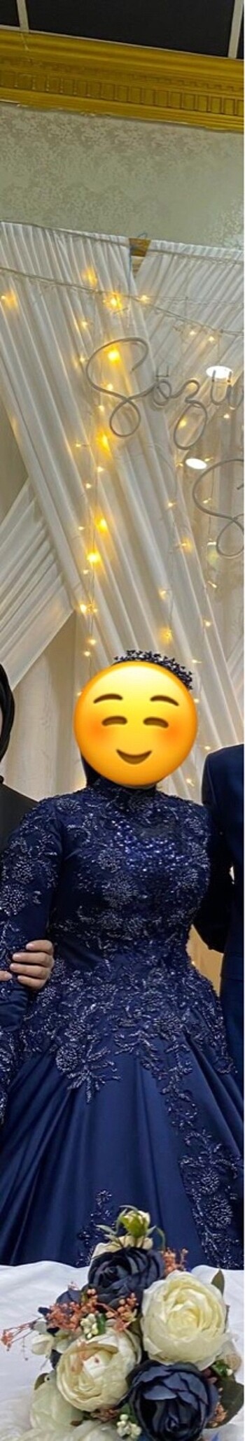 m Beden lacivert Renk Tesettür Nişanlık