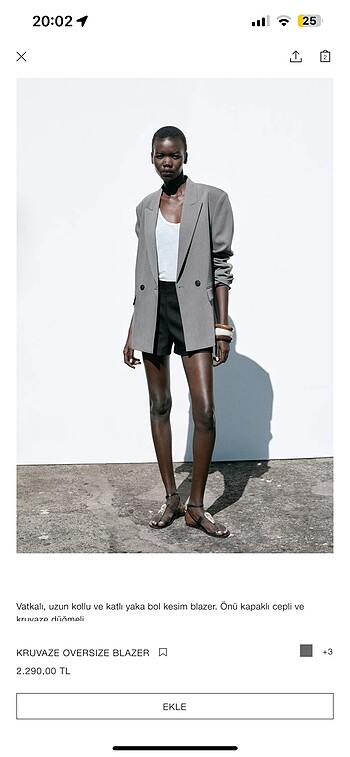 Zara gri blazer