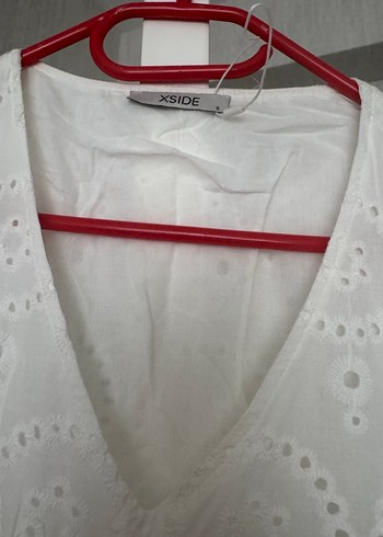 Dantel Detaylı Beyaz Uzun Bohem Elbise - Görsel 2