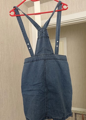 Mavi Denim Kısa Askılı Kadın Tulum - Görsel 3