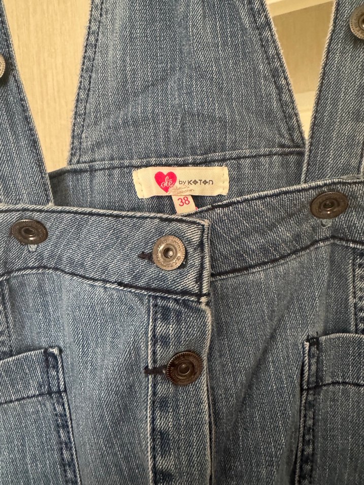 Mavi Denim Kısa Askılı Kadın Tulum - Görsel 2