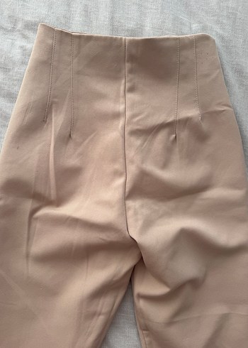 Bej Midi Kadın Kumaş Pantolon - Görsel 4