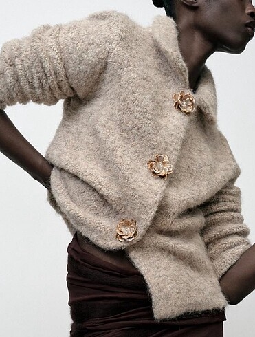 Zara Zara çiçek detaylı hırka