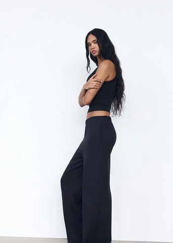 SİYAH GRİ BOL KESİM YANDAN FERMUARLI EŞOFMAN - Görsel 3