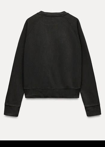 Siyah Kadın Sweatshirt - Görsel 2