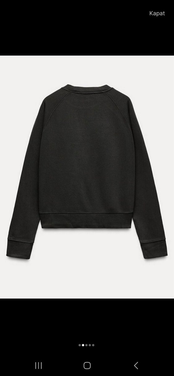 Siyah Kadın Sweatshirt - Görsel 2