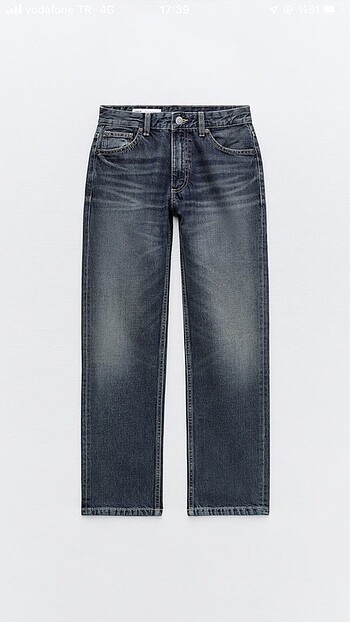 TRF orta bel straight fıt jean