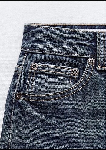 38 Beden mavi Renk TRF ORTA BEL STRAIGHT FIT JEAN