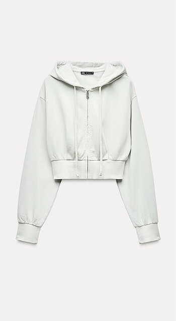 KAPÜŞONLU CROP SWEATSHIRT