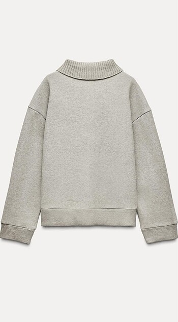 Zara YUMUŞAK POLO YAKA SWEATSHIRT