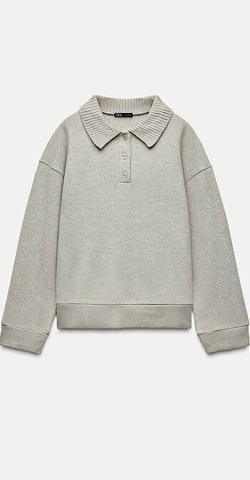 YUMUŞAK POLO YAKA SWEATSHIRT