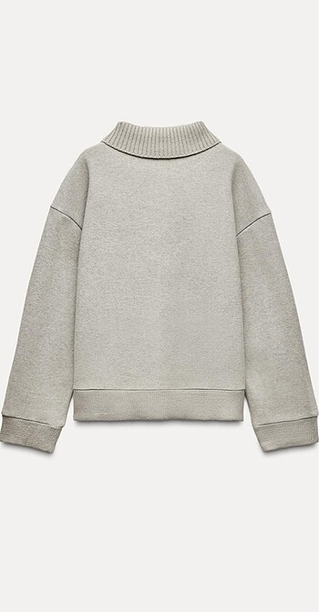 Zara YUMUŞAK POLO YAKA SWEATSHIRT