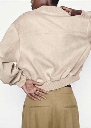 Sunı süet bomber ceket - Görsel 6