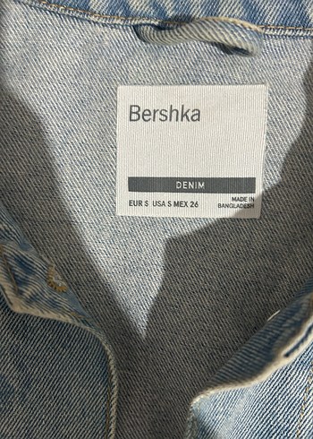 Bershka Düğmeli Mavi Kadın Denim Ceket