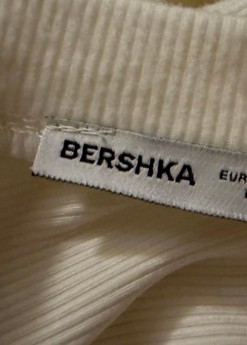 m Beden Bershka V Yaka Beyaz Kadın Bluz
