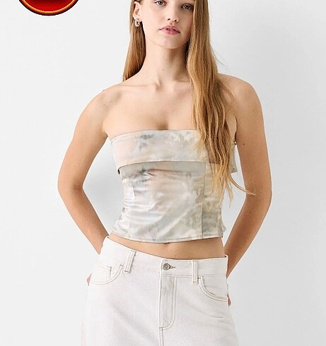 Bershka saten üst