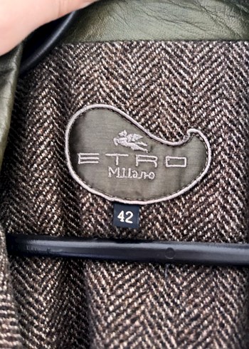 ETRO Milano Hakiki Deri Kemerli Mont  Yün Astarlı | 42 - Görsel 4