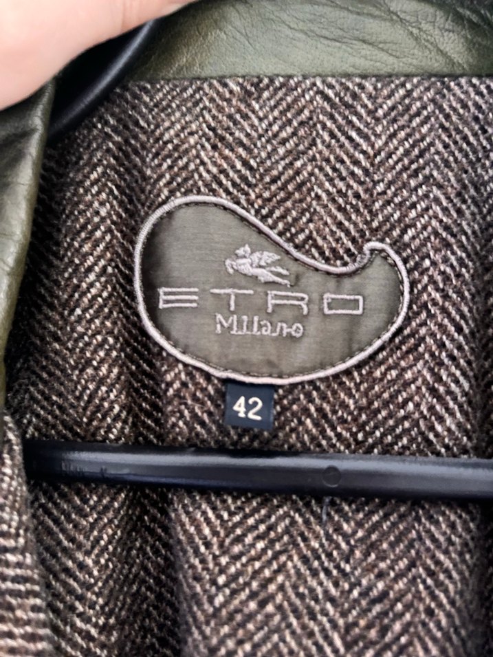 ETRO Milano Hakiki Deri Kemerli Mont  Yün Astarlı | 42 - Görsel 4