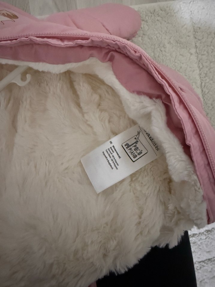 Kürklü Pembe Bebek Kış Tulumu - Görsel 5