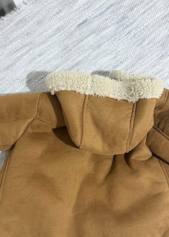 Kürklü  Çocuk Süet Mont - Görsel 4