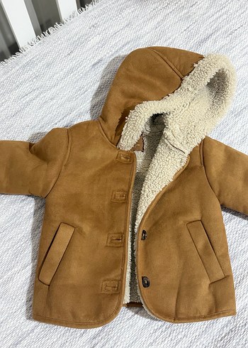 Kürklü  Çocuk Süet Mont - Görsel 2