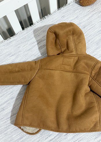 Kürklü  Çocuk Süet Mont - Görsel 5