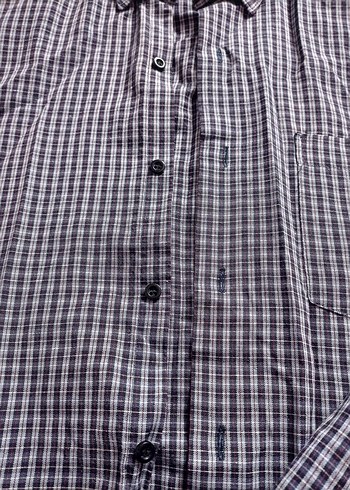 Gri Erkek Uzun Kollu Düğmeli Gömlek - Görsel 5