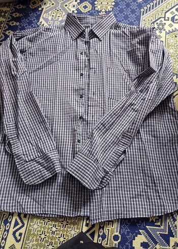 Gri Erkek Uzun Kollu Düğmeli Gömlek - Görsel 2