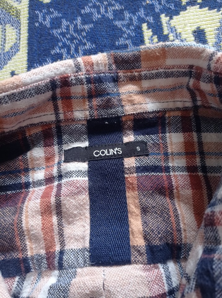 Düğmeli Erkek Kahverengi Kareli Gömlek - Görsel 5