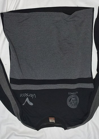 Gri Baskılı Fermuarlı Erkek Sweatshirt - Görsel 2