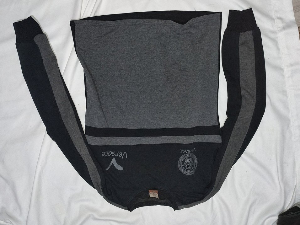 Gri Baskılı Fermuarlı Erkek Sweatshirt - Görsel 2