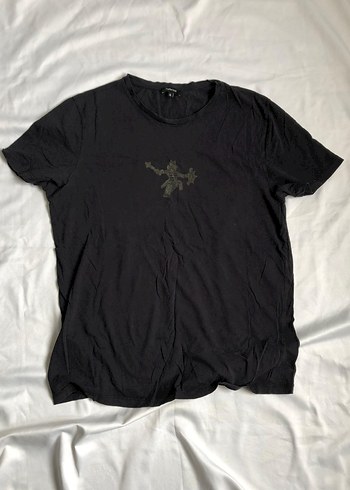 Siyah Baskılı Hamile Tişörtü, Uzun Kollu, Salaş - Görsel 2