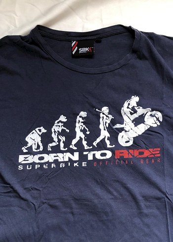 Erkek Lacivert Baskılı Kısa Kollu Tişört - Görsel 4